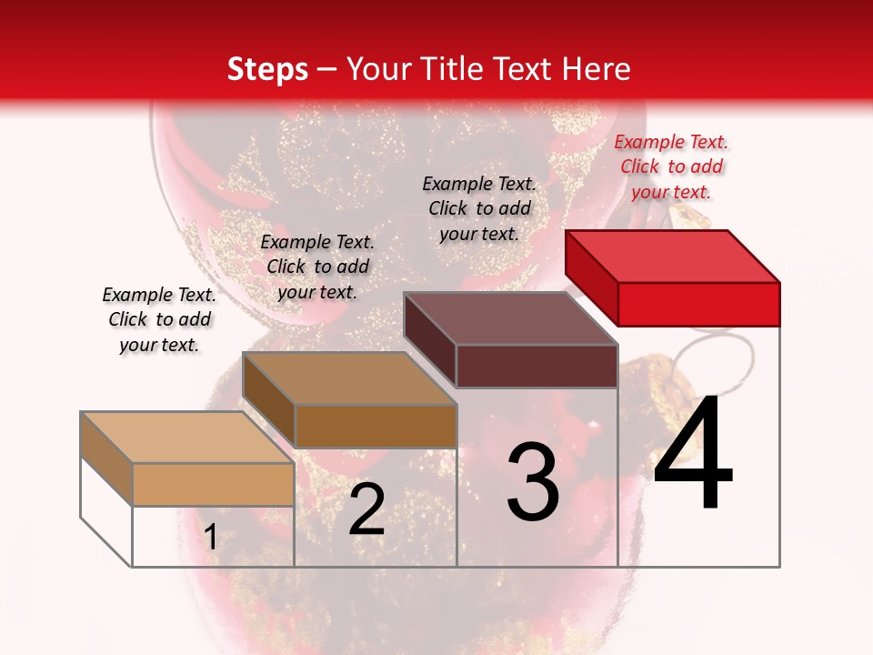 A Red And Gold Christmas Ornament On A White Background PowerPoint Template