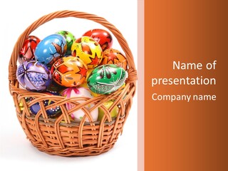 Colorful Abstract Basket PowerPoint Template