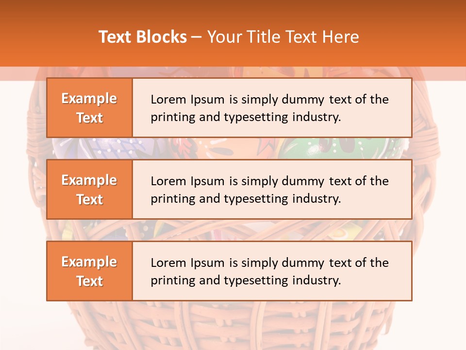 Colorful Abstract Basket PowerPoint Template