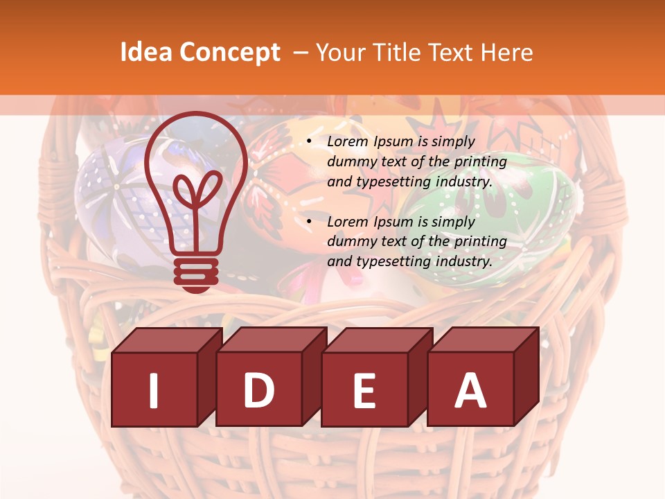 Colorful Abstract Basket PowerPoint Template