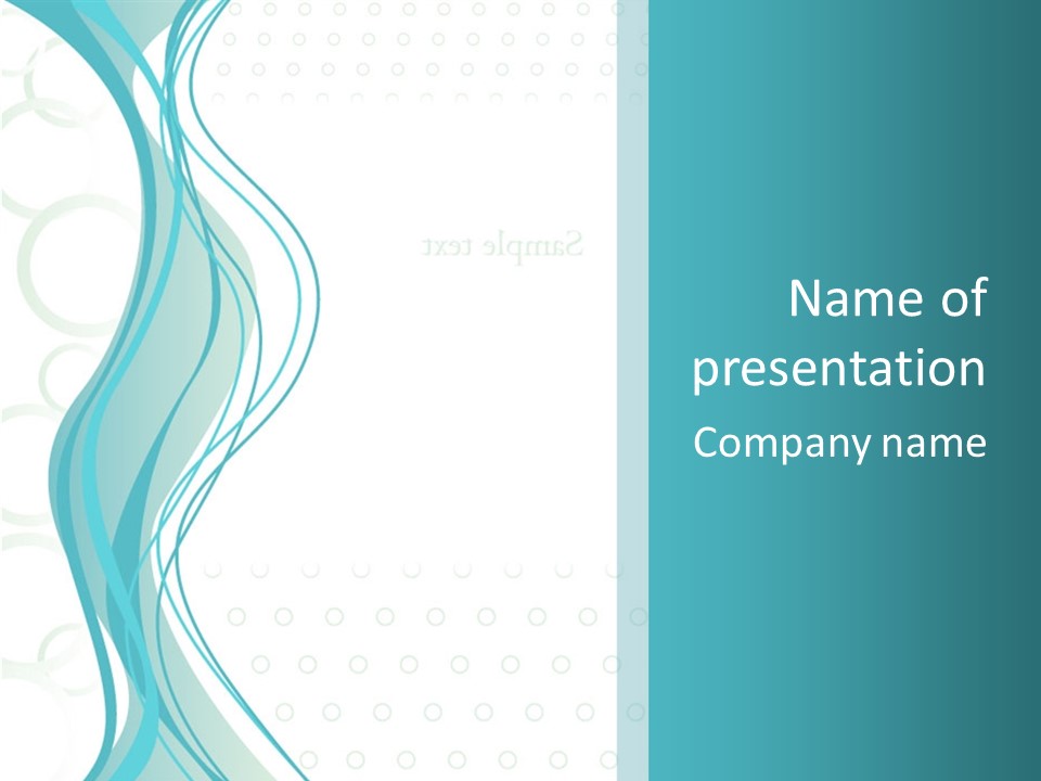 Message Blue Lined PowerPoint Template