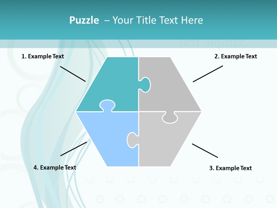 Message Blue Lined PowerPoint Template