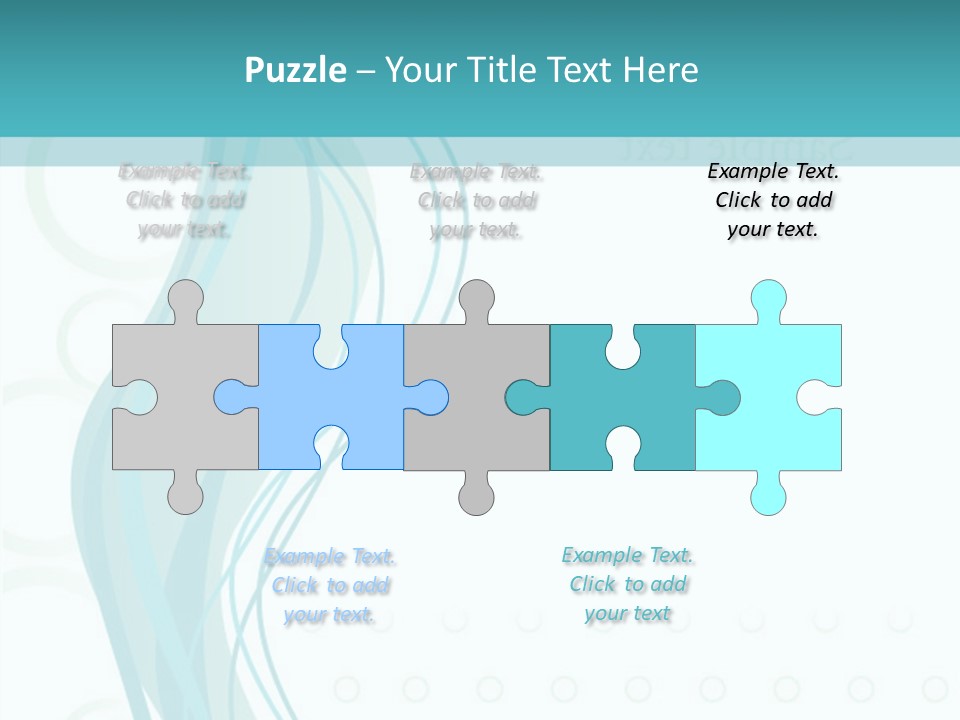 Message Blue Lined PowerPoint Template