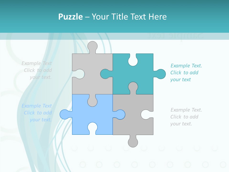 Message Blue Lined PowerPoint Template