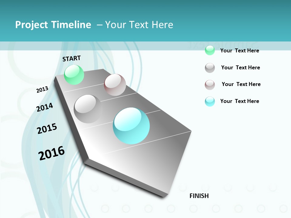 Message Blue Lined PowerPoint Template