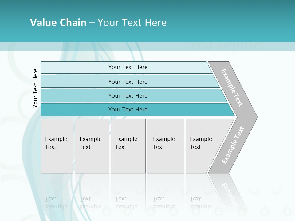 Message Blue Lined PowerPoint Template