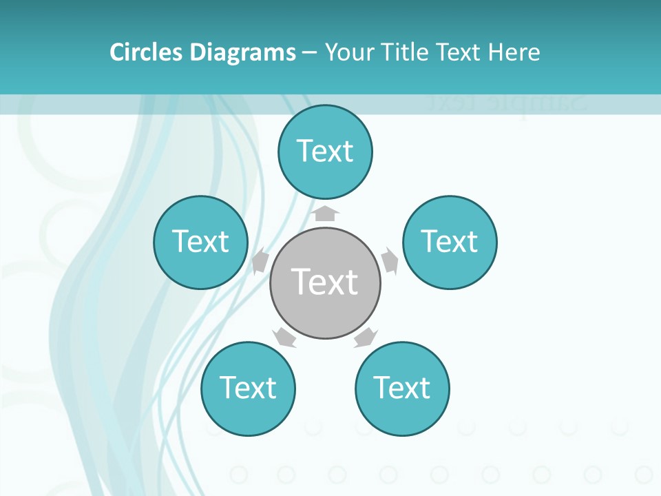Message Blue Lined PowerPoint Template