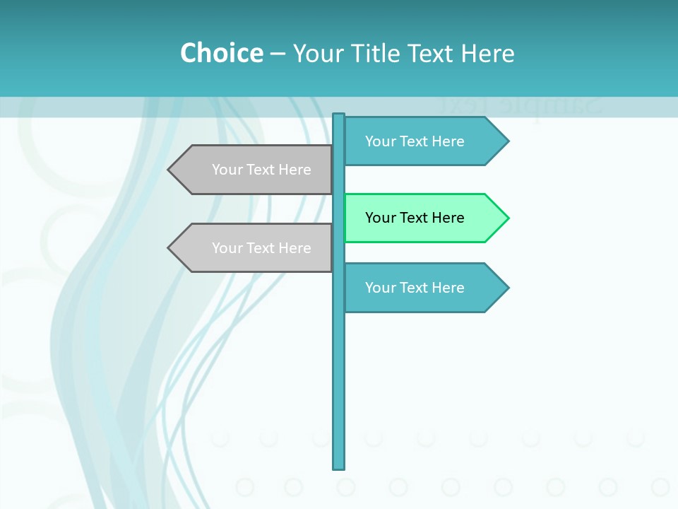 Message Blue Lined PowerPoint Template