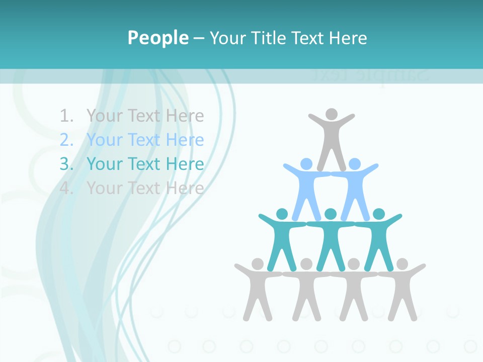 Message Blue Lined PowerPoint Template