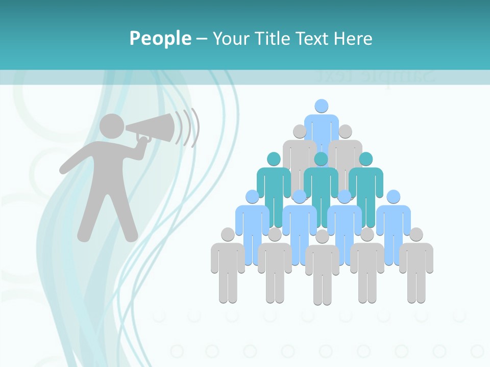 Message Blue Lined PowerPoint Template