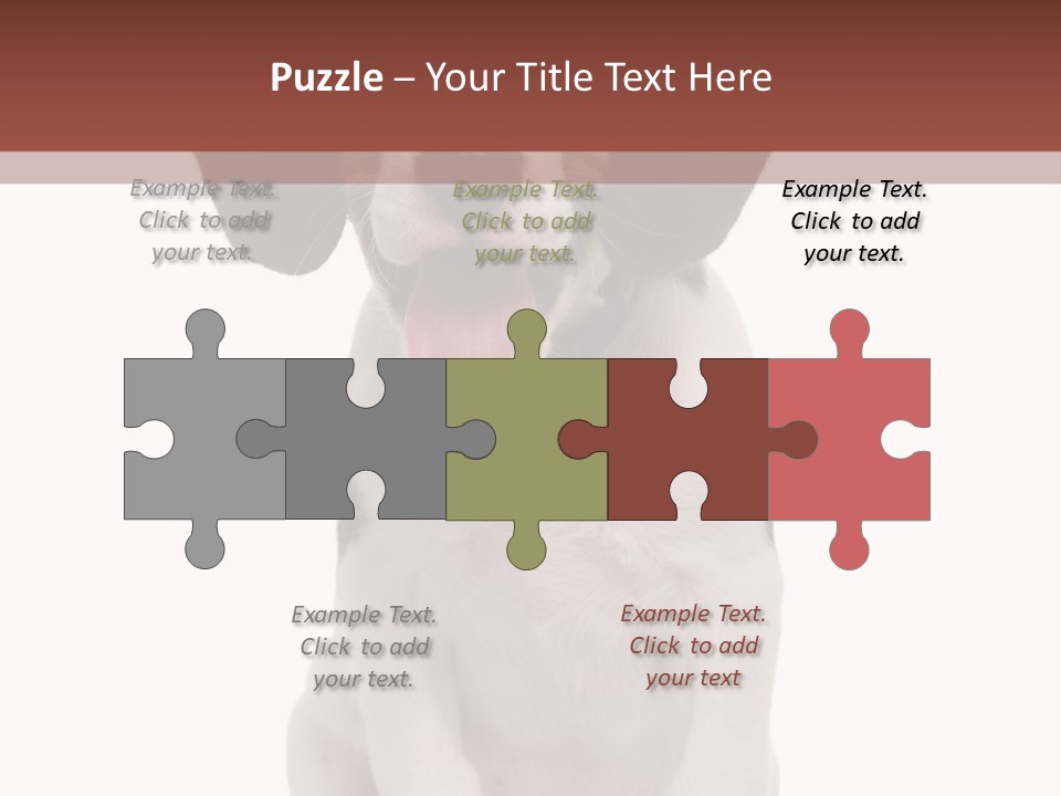A Dog Sitting Down With His Tongue Out PowerPoint Template