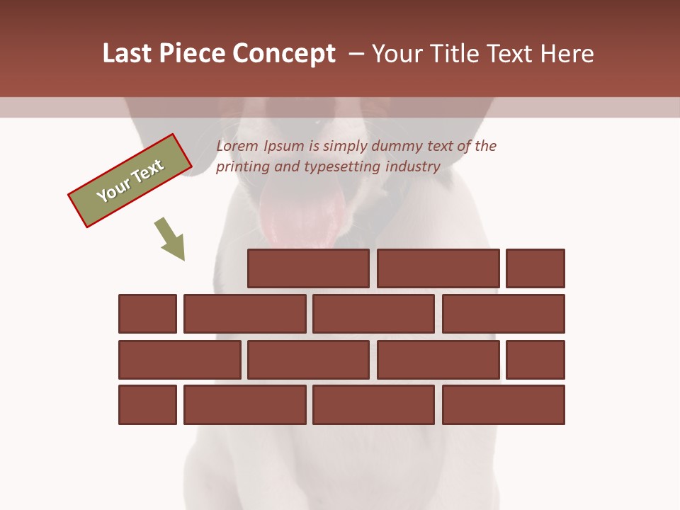 A Dog Sitting Down With His Tongue Out PowerPoint Template