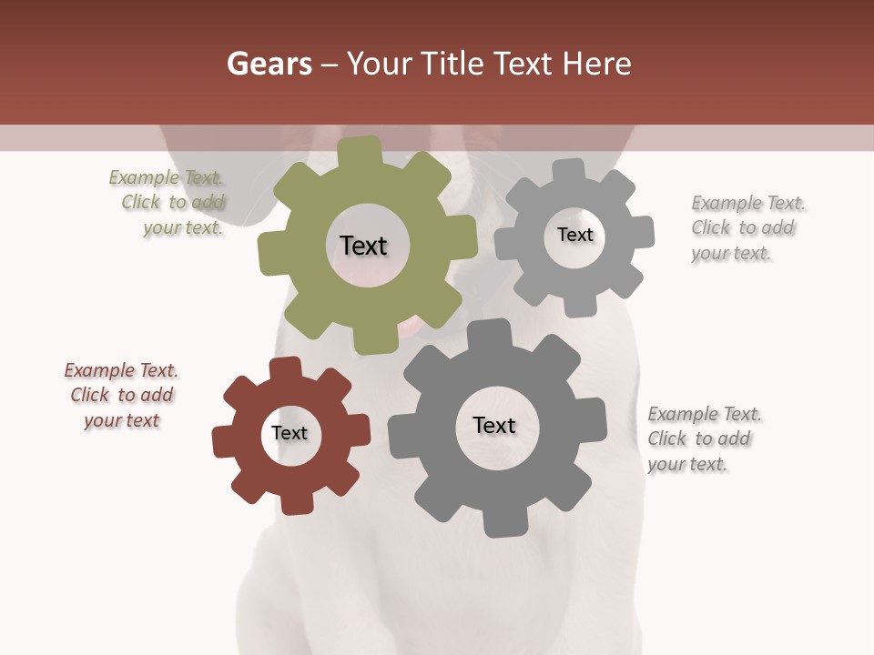 A Dog Sitting Down With His Tongue Out PowerPoint Template