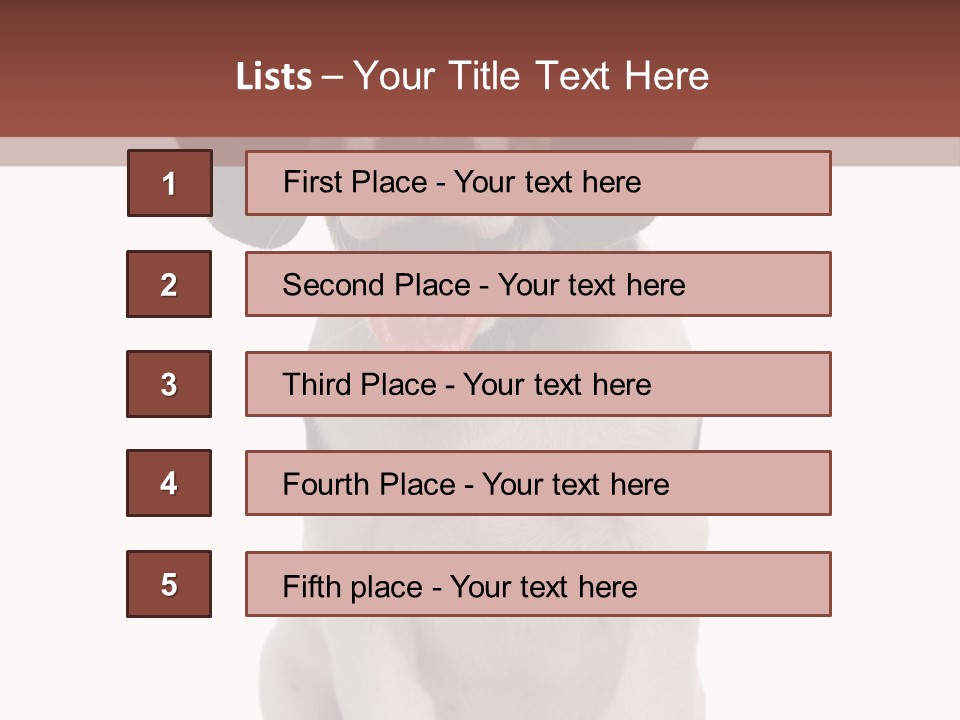 A Dog Sitting Down With His Tongue Out PowerPoint Template