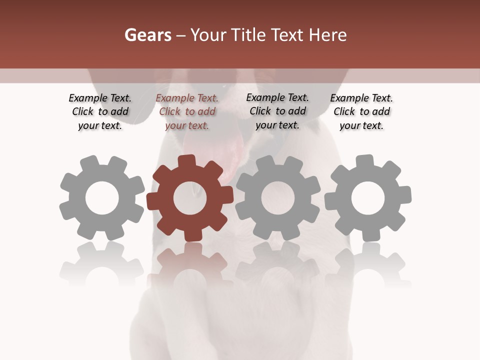 A Dog Sitting Down With His Tongue Out PowerPoint Template