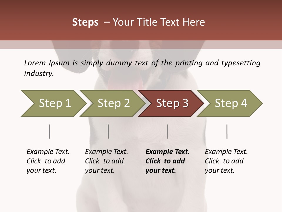 A Dog Sitting Down With His Tongue Out PowerPoint Template