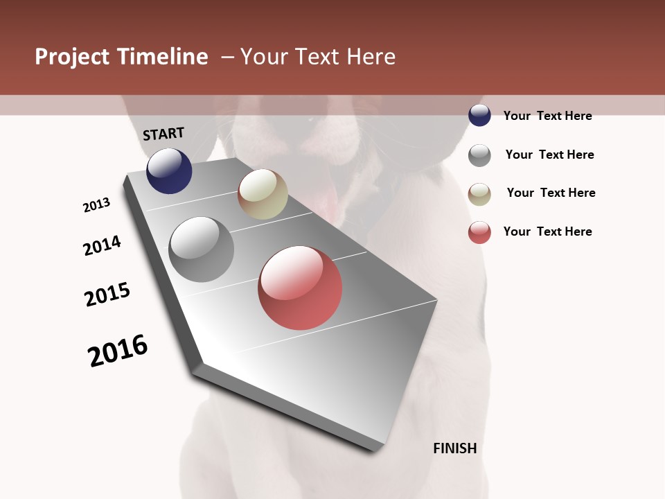 A Dog Sitting Down With His Tongue Out PowerPoint Template