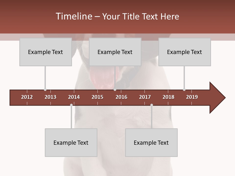 A Dog Sitting Down With His Tongue Out PowerPoint Template