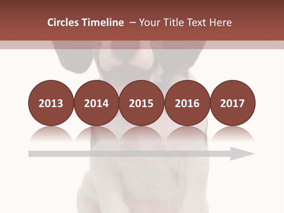 A Dog Sitting Down With His Tongue Out PowerPoint Template