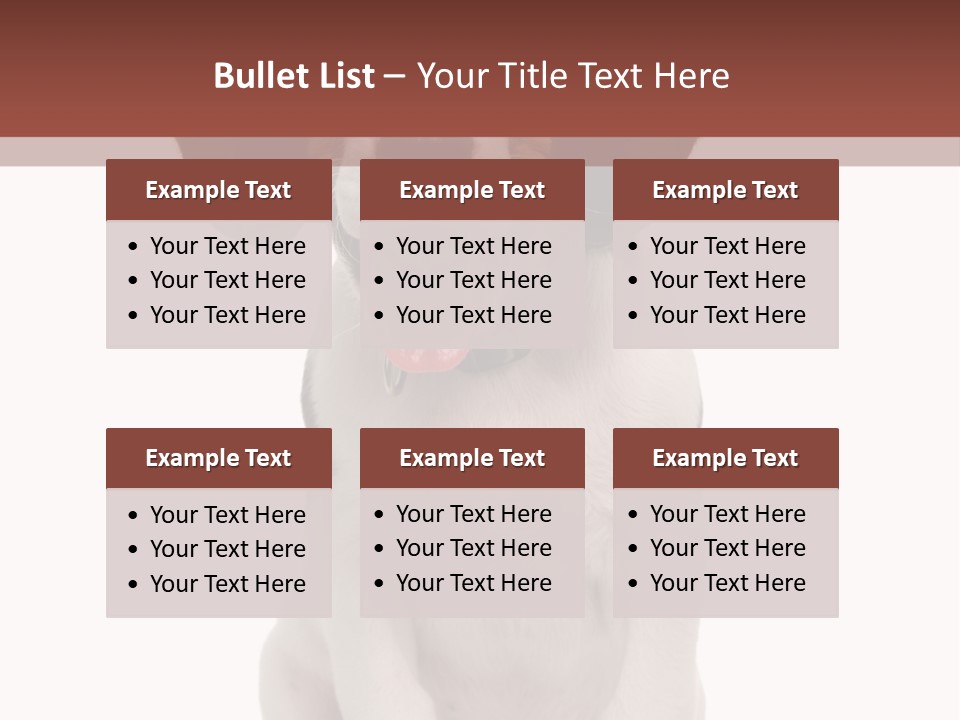 A Dog Sitting Down With His Tongue Out PowerPoint Template