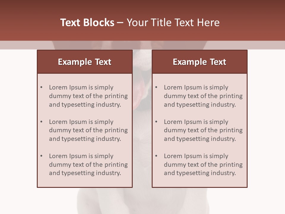 A Dog Sitting Down With His Tongue Out PowerPoint Template