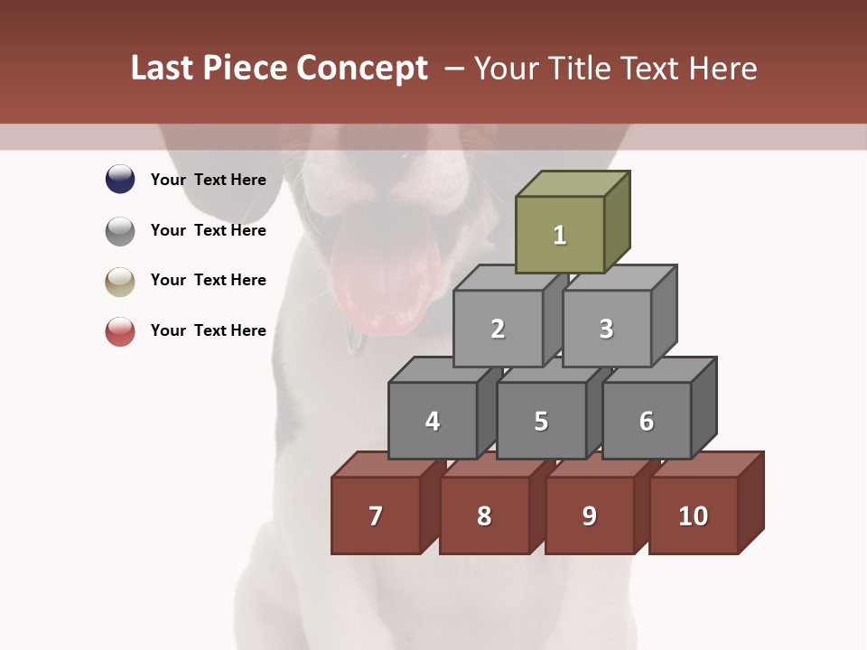 A Dog Sitting Down With His Tongue Out PowerPoint Template
