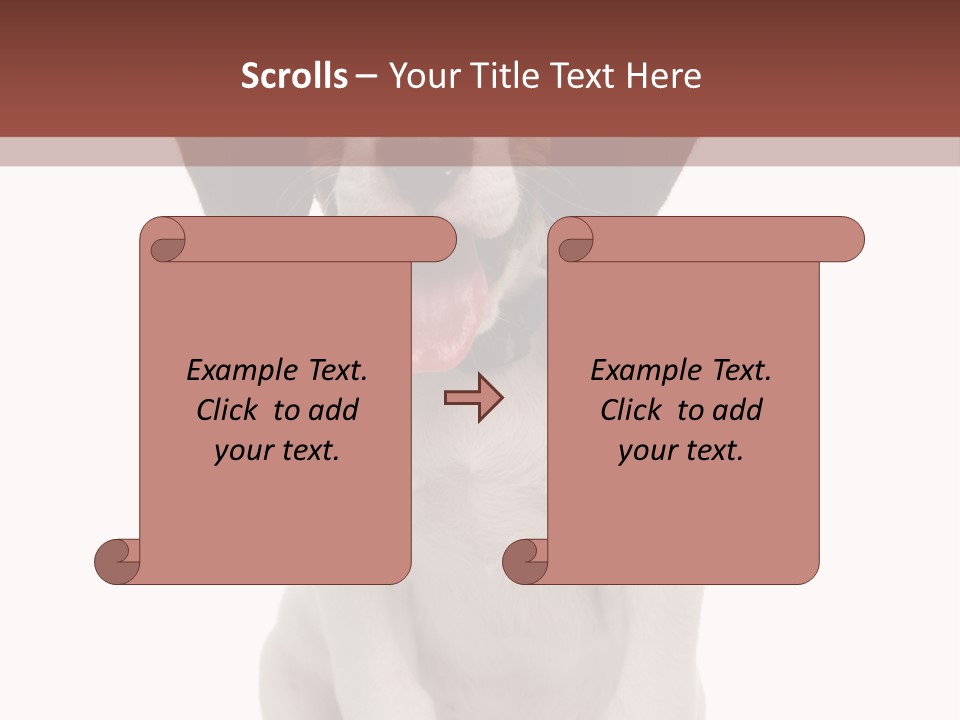 A Dog Sitting Down With His Tongue Out PowerPoint Template