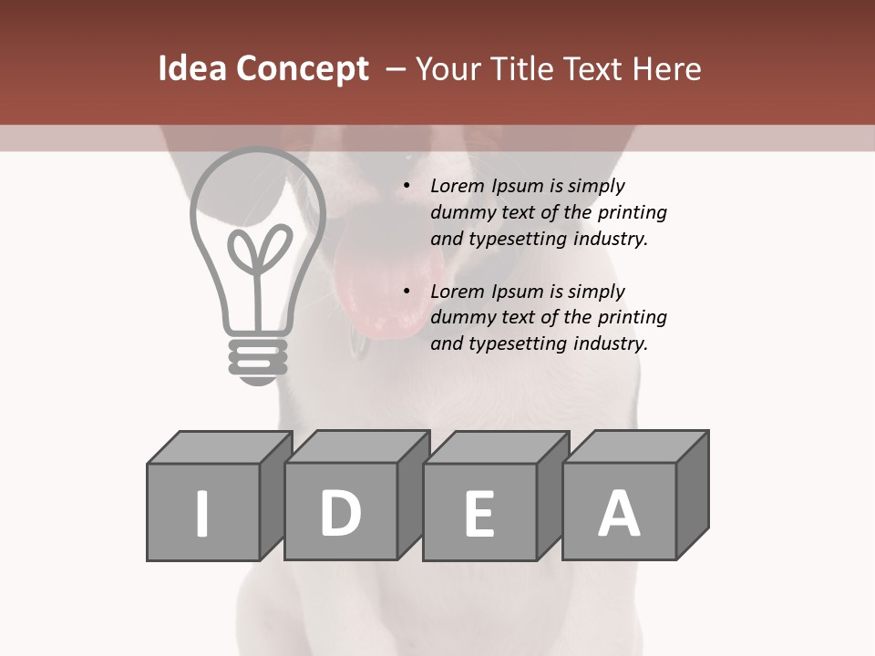 A Dog Sitting Down With His Tongue Out PowerPoint Template