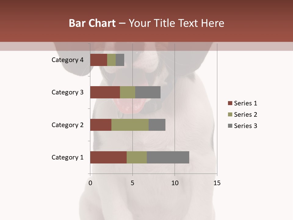A Dog Sitting Down With His Tongue Out PowerPoint Template