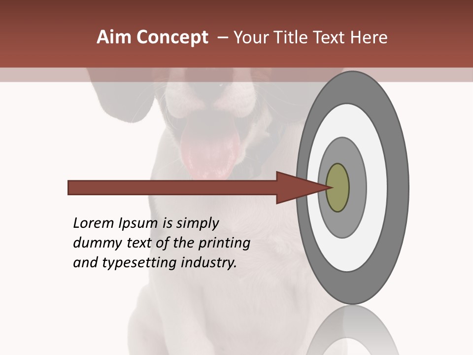 A Dog Sitting Down With His Tongue Out PowerPoint Template