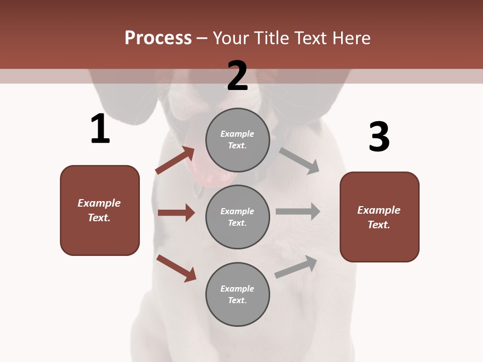 A Dog Sitting Down With His Tongue Out PowerPoint Template