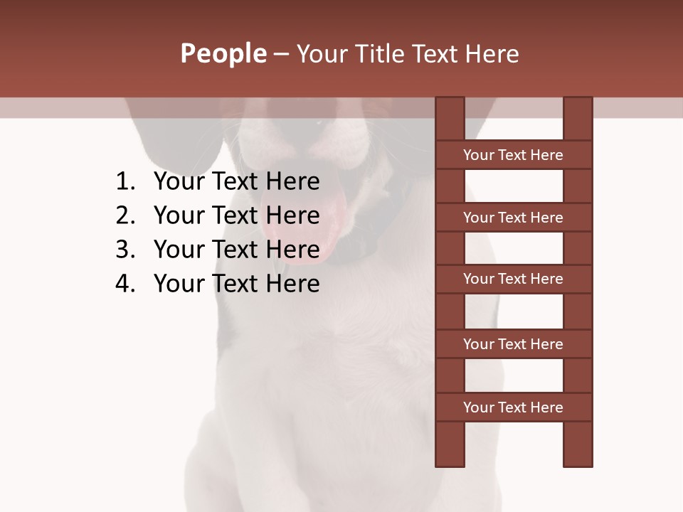 A Dog Sitting Down With His Tongue Out PowerPoint Template