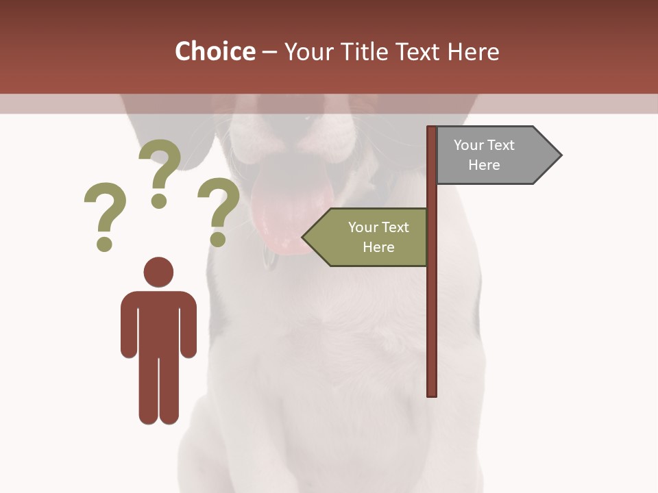 A Dog Sitting Down With His Tongue Out PowerPoint Template