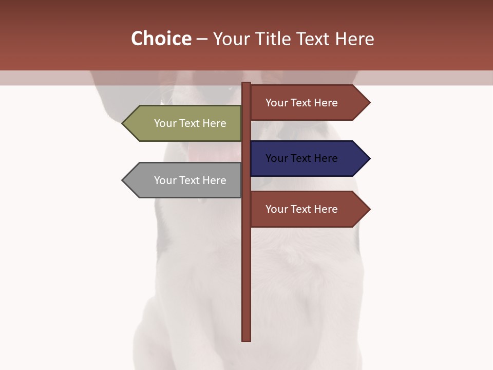 A Dog Sitting Down With His Tongue Out PowerPoint Template