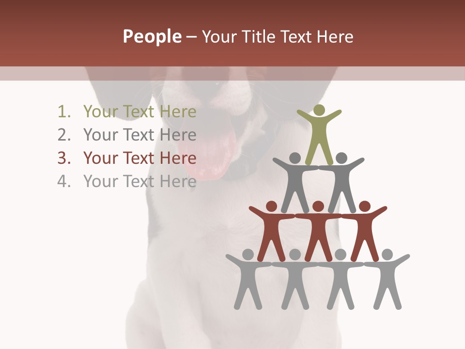 A Dog Sitting Down With His Tongue Out PowerPoint Template
