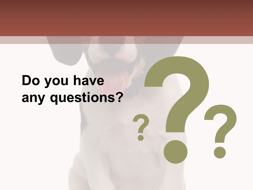 A Dog Sitting Down With His Tongue Out PowerPoint Template