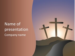Crucifixion Hillside John PowerPoint Template