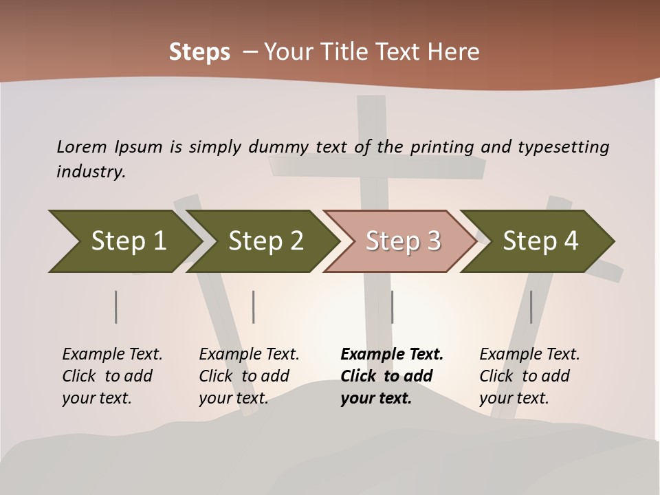 Crucifixion Hillside John PowerPoint Template