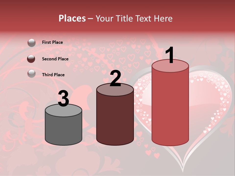 A Red Heart On A Black And Red Background PowerPoint Template