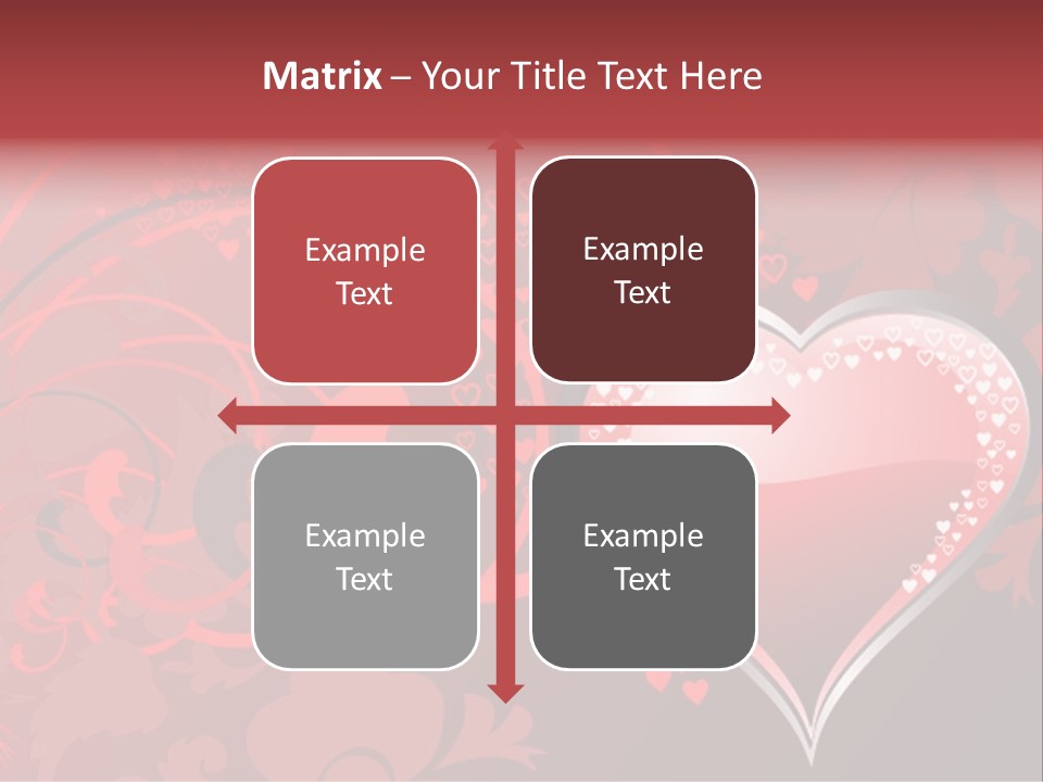 A Red Heart On A Black And Red Background PowerPoint Template