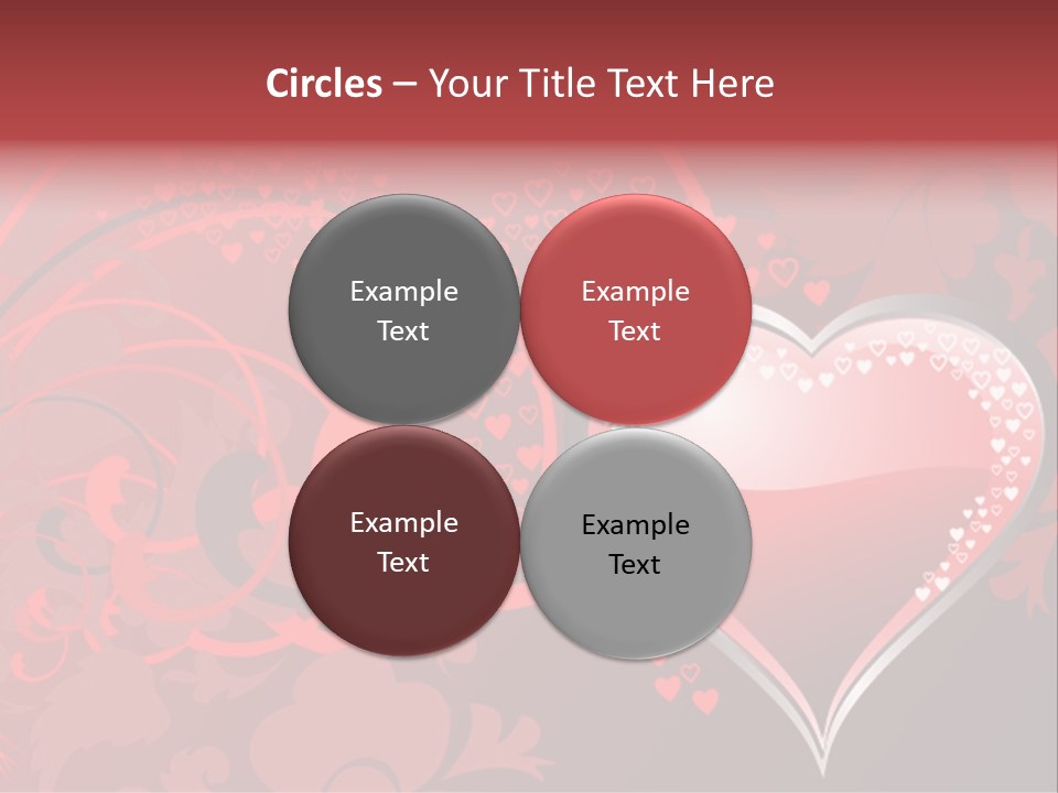 A Red Heart On A Black And Red Background PowerPoint Template