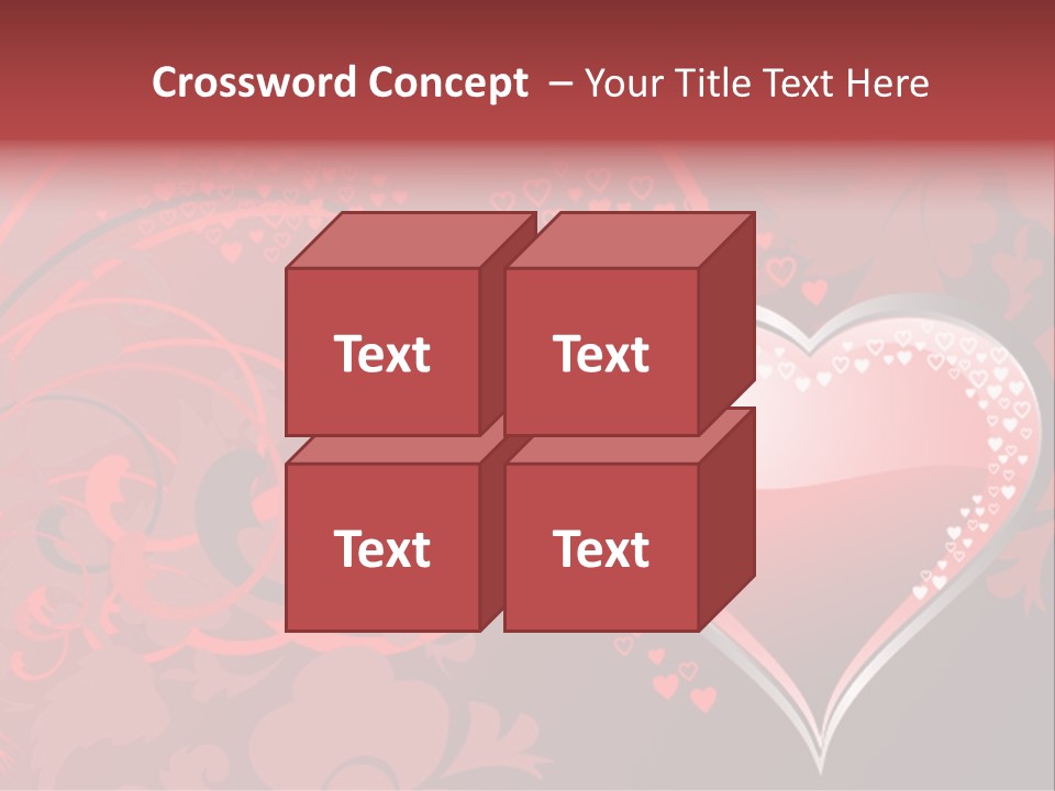 A Red Heart On A Black And Red Background PowerPoint Template