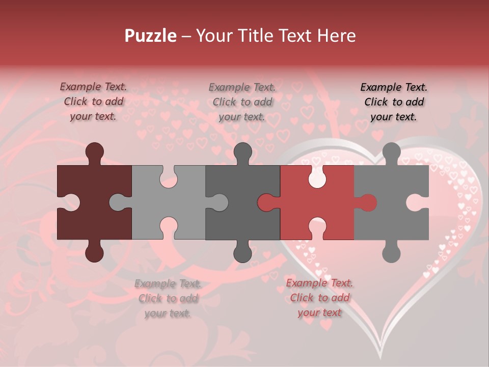 A Red Heart On A Black And Red Background PowerPoint Template