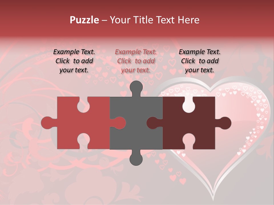 A Red Heart On A Black And Red Background PowerPoint Template