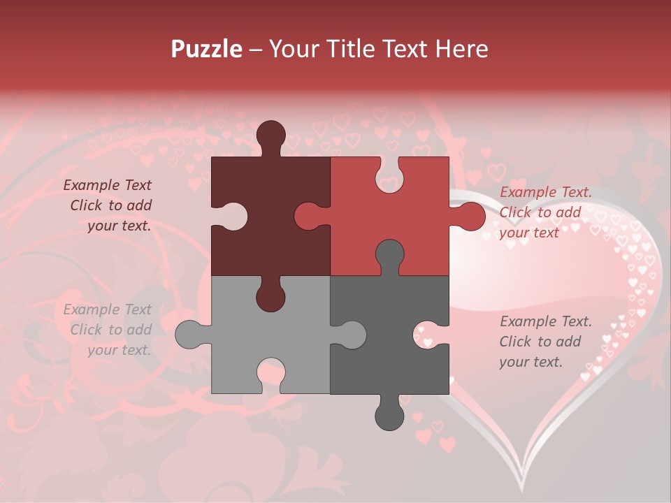 A Red Heart On A Black And Red Background PowerPoint Template