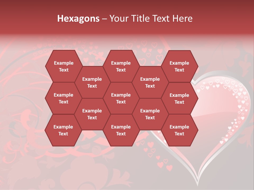 A Red Heart On A Black And Red Background PowerPoint Template