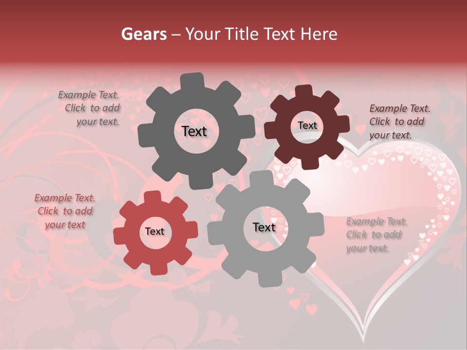 A Red Heart On A Black And Red Background PowerPoint Template