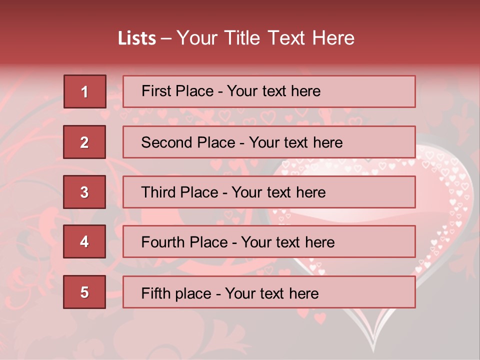 A Red Heart On A Black And Red Background PowerPoint Template