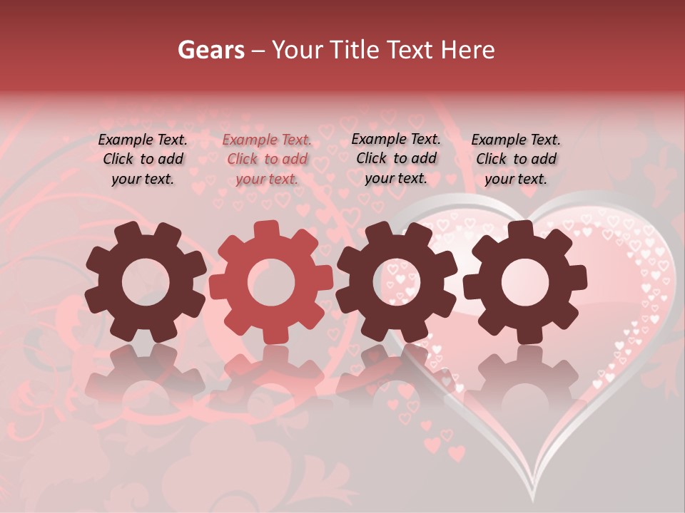 A Red Heart On A Black And Red Background PowerPoint Template