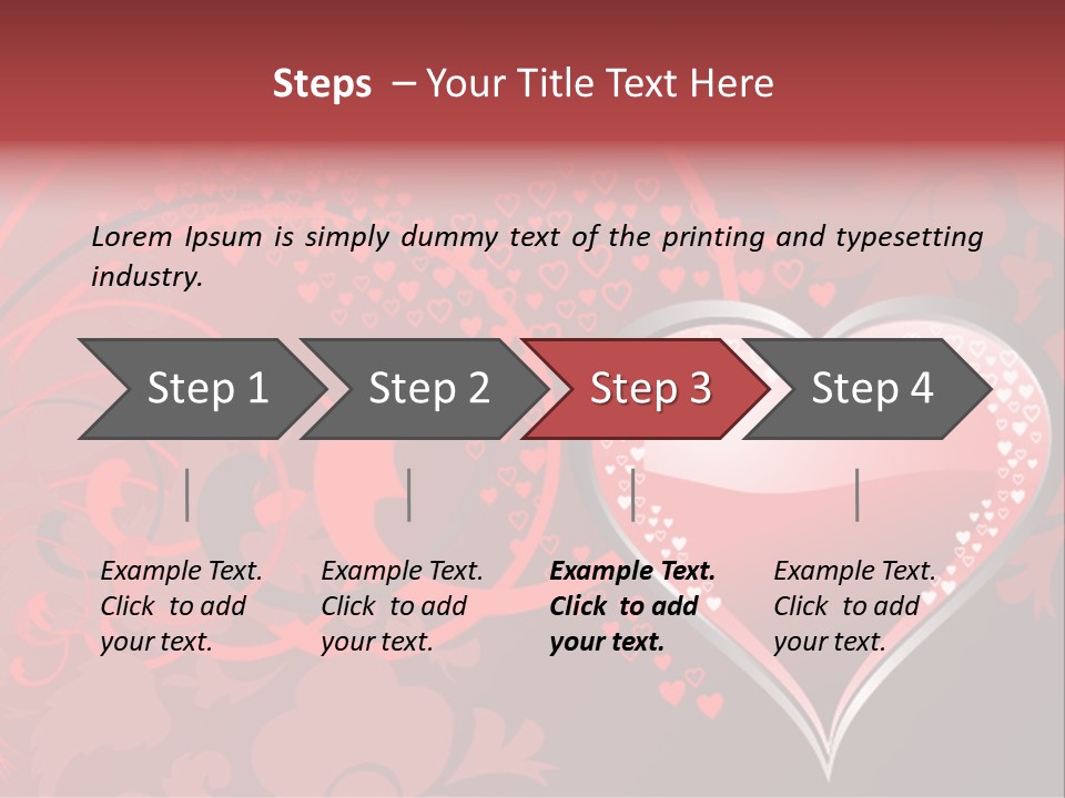 A Red Heart On A Black And Red Background PowerPoint Template